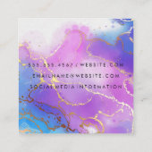 Waterverf | Goudolie | QR-scan Vierkante Visitekaartje (Achterkant)