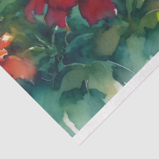 Waterverf goudsbloemen en Ivy Vines Decoupage Tissuepapier (Detail)