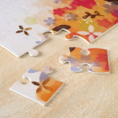 Waterverf goudvederbloem legpuzzel (Zijkant)