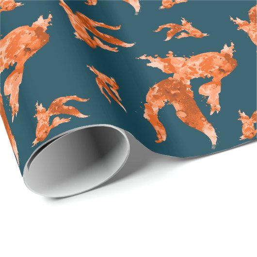 waterverf goudvis cadeaupapier (Rol Hoek)