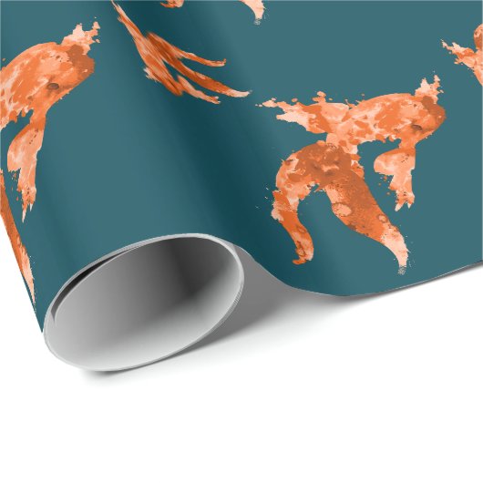 waterverf goudvis cadeaupapier (Rol Hoek)