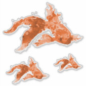 waterverf goudvis sticker (Voorkant)