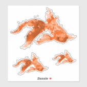 waterverf goudvis sticker (Vel)