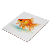 Waterverf Goudvis  Tegeltje (Zijkant)