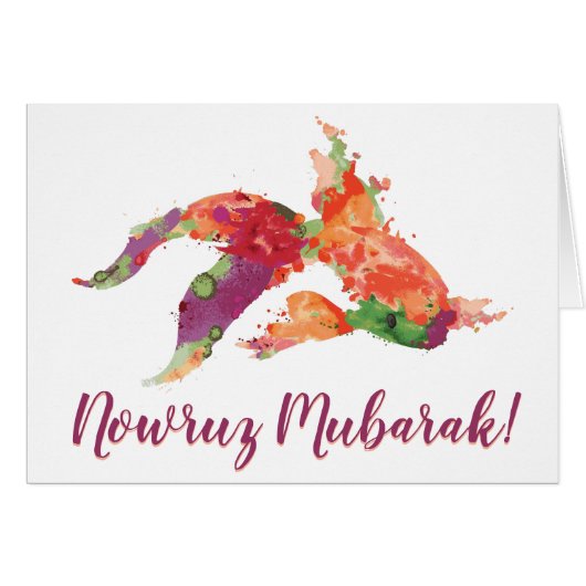 waterverf goudvis van de nowruz mubarak (Voorkant Horizontaal)