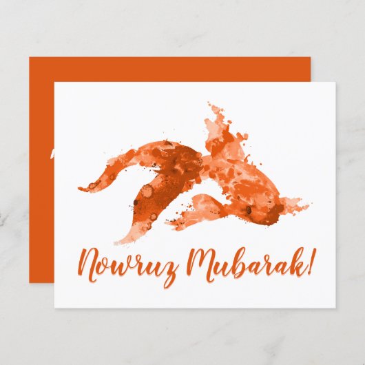 waterverf goudvis van de nowruz mubarak (Voorkant / Achterkant)