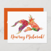 waterverf goudvis van de nowruz mubarak (Voorkant / Achterkant)