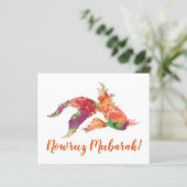 waterverf goudvis van de nowruz mubarak (Staand voorkant)