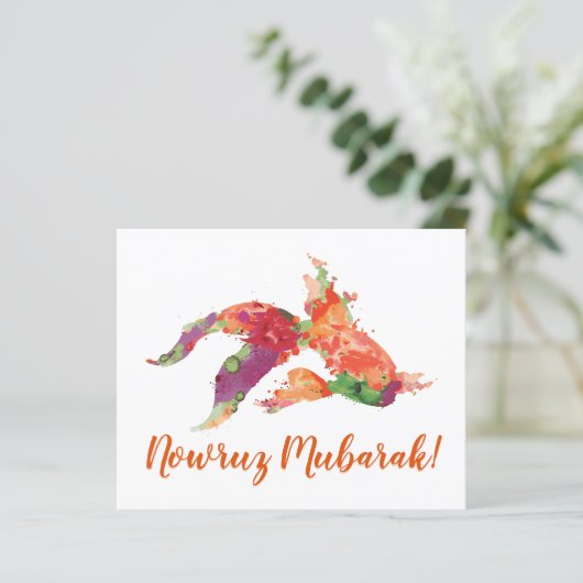 waterverf goudvis van de nowruz mubarak (Staand voorkant)