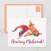 waterverf goudvis van de nowruz mubarak briefkaart (Voorkant / Achterkant)