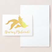 waterverf goudvis van de nowruz mubarak folie kaarten (Display)