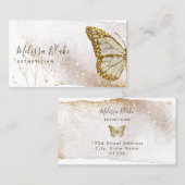waterverf goudvlinder visitekaartje (Voorkant / Achterkant)