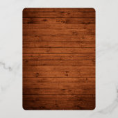 Waterverf Graanwijnstokken Floral Wreated Gold Folie Uitnodiging (Achterkant)