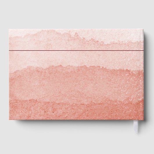 Waterverf gradiënt en tak Japandi bruiloft Gastenboek (Achterkant)