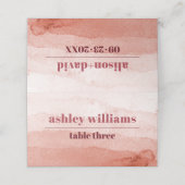 Waterverf gradiënt en tak Japandi bruiloft Plaatskaartje (Buitenkant ongevouwen)