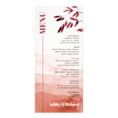 Waterverf gradiënt Japandi bruiloft menukaart Reclamekaart (Voorkant)