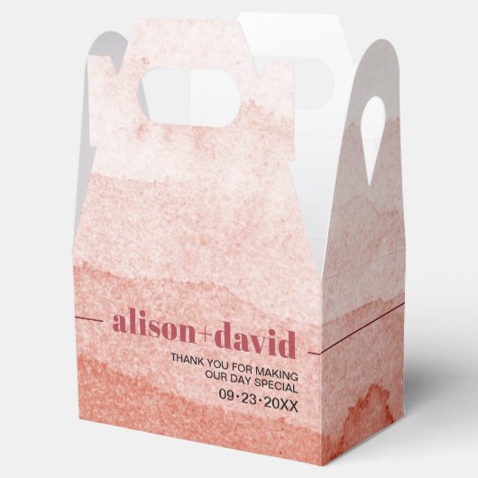 Waterverf gradiënt Japandi Dank u bruiloft Bedankdoosjes (Geopend)