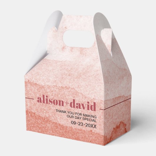 Waterverf gradiënt Japandi Dank u bruiloft Bedankdoosjes (Voorkant Zijde)