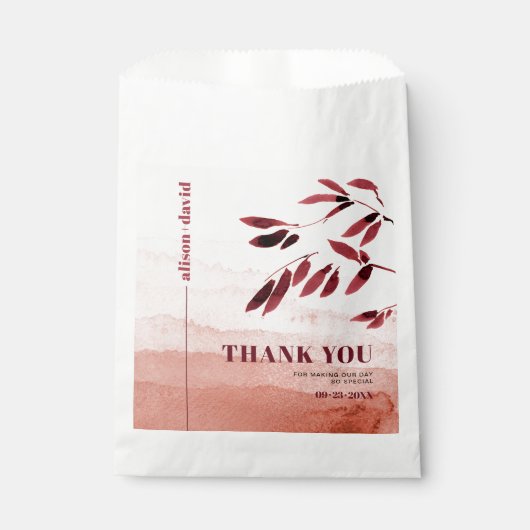 Waterverf gradiënt Japandi Dank u bruiloft Bedankzakje (Voorkant)