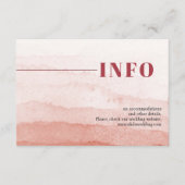 Waterverf gradiënt minimalistische Japandi bruilof Informatiekaartje (Voorkant)