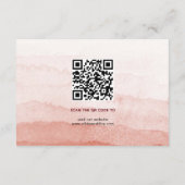 Waterverf gradiënt minimalistische Japandi bruilof Informatiekaartje (Achterkant)
