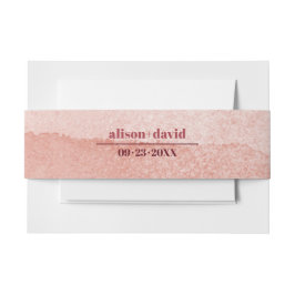 Waterverf gradiënt minimalistische Japandi bruilof Uitnodigingen Wikkel