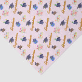 Waterverf Graduation Cap, Diploma, Cake Tissuepapier (Detail)