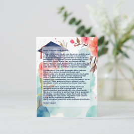 Waterverf Graduation Party Briefkaart