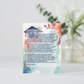 Waterverf Graduation Party Briefkaart (Staand voorkant)