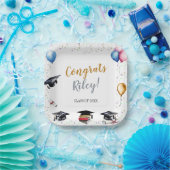 Waterverf Graduation Party Papieren Bordje (Feest)