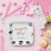 Waterverf Graduation Party Papieren Bordje (Feest)