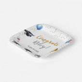 Waterverf Graduation Party Papieren Bordje (Gebogen)