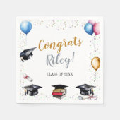 Waterverf Graduation Party Servet (Voorkant)