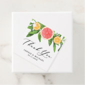 Waterverf Graefruits en Sinaasappels Summer Weddin Bedankjes Labels (In situ)