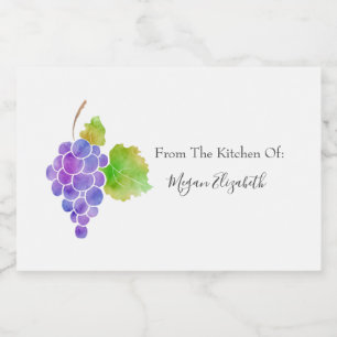 Waterverf Grafiek 2 Etiket voor voedsel