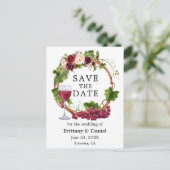 Waterverf Grafieke Wijnstokken met grote adem Spar Briefkaart (Staand voorkant)