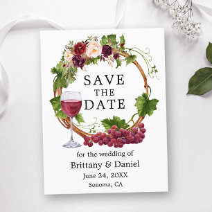 Waterverf Grafieke Wijnstokken met grote adem Spar Briefkaart