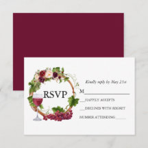 Waterverf grafietsen Floral Wreath Burgundy