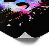 Waterverf Grafisch Hart Semicolon Symbool Poster (Hoek)