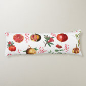 Waterverf granaatappel mediterraan patroon lichaamskussen (Achterkant)