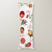 Waterverf granaatappel mediterraan patroon lichaamskussen (Voorkant Verticaal)