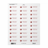 Waterverf Granaatappel Retouradres Etiket (Full Sheet)