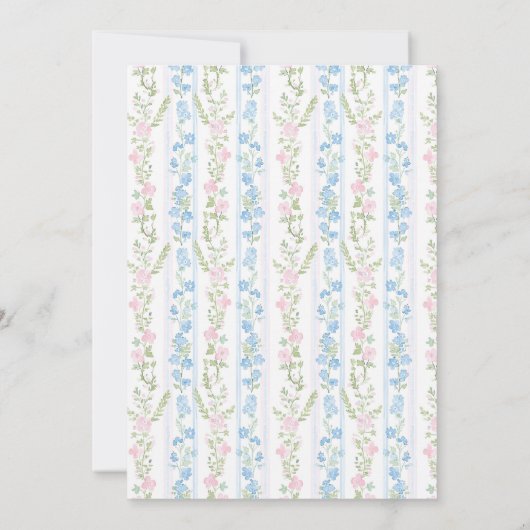 Waterverf Grandmillennial Baby shower Invitation Kaart (Achterkant)