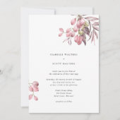 Waterverf Grape Vine Wedding Kaart (Voorkant)