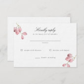 Waterverf Grape Vine Wedding RSVP-kaart RSVP Kaartje (Voorkant / Achterkant)
