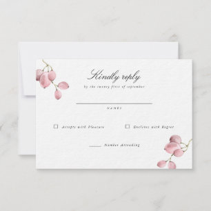 Waterverf Grape Vine Wedding RSVP-kaart RSVP Kaartje
