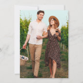 Waterverf Grape Vines Wreath Kraft Photo Wedding Kaart (Achterkant)