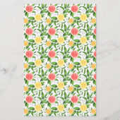 Waterverf Grapefruit Baby Bingo Baby shower Game (Achterkant)