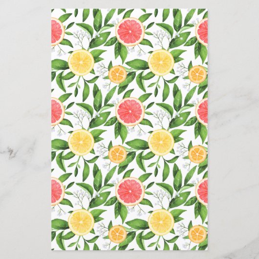 Waterverf Grapefruit en Sinaasappels Citrus-menuka (Achterkant)