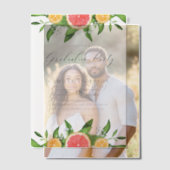 Waterverf Grapefruit en Sinaasappels Graduation Pa Vellum Uitnodigingen (Offset (Koppel))